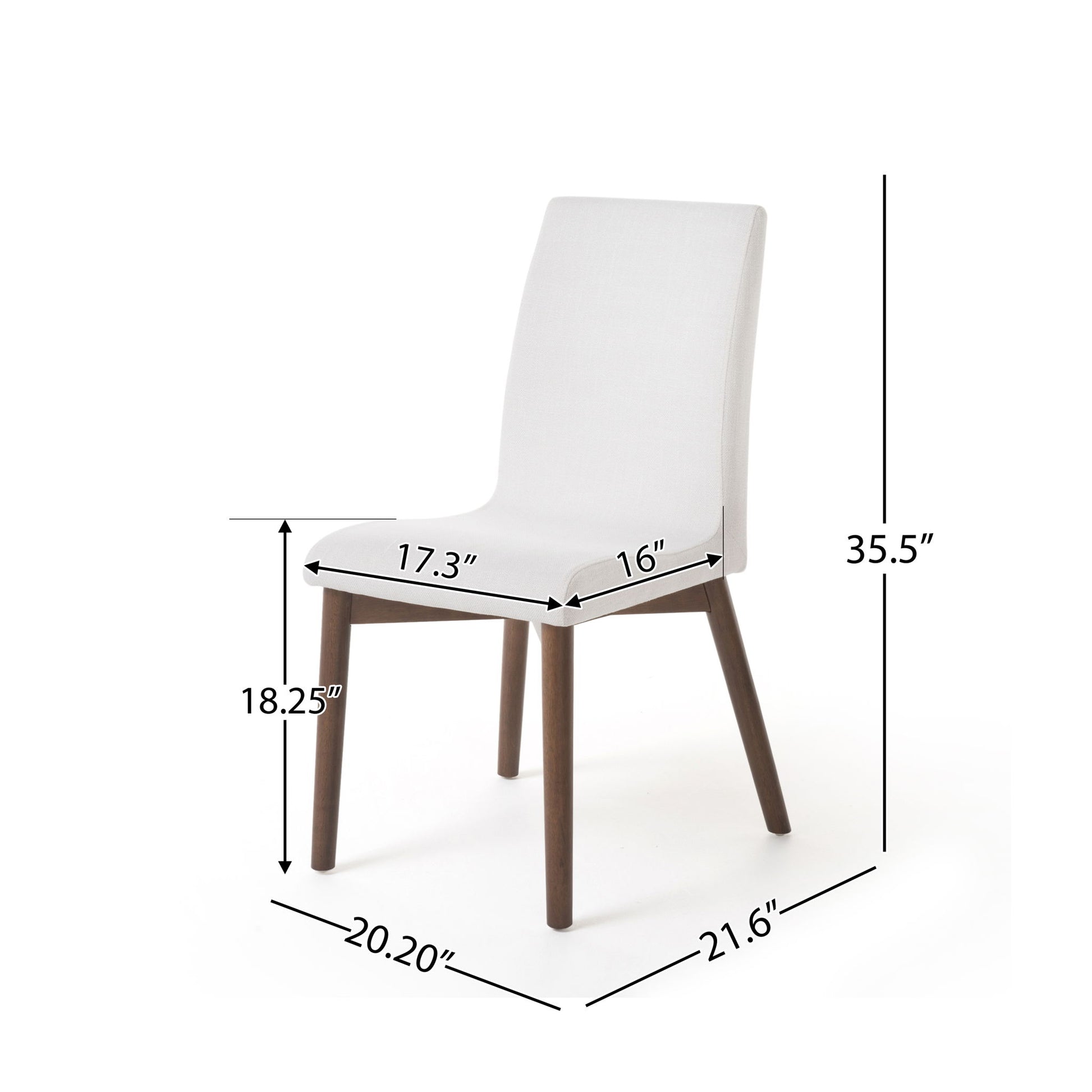 Scandinavian Modern Dining Chair Set Noble House