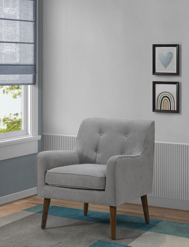 Ryder - Tufted Armchair - Gray Lilola Home
