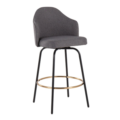 Ahoy - Contemporary Fixed Height Counter Stool Round Footrest (Set of 2) Lumi Source