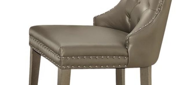 Kacela - Synthetic Leather Side Chair (Set of 2) - Champagne Acme