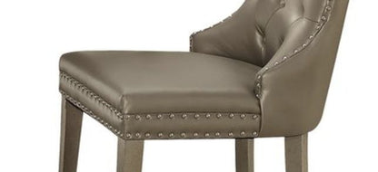 Kacela - Synthetic Leather Side Chair (Set of 2) - Champagne Acme