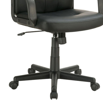Office Chair With Casters Ergonomic Design For Workspaces - Black Furniture Max