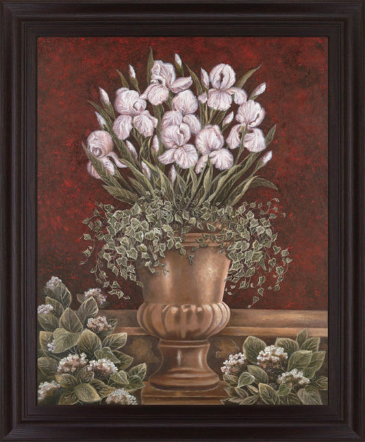Crimson Iris Bouquet - 28" x 34" Framed Wall Art Classy Art