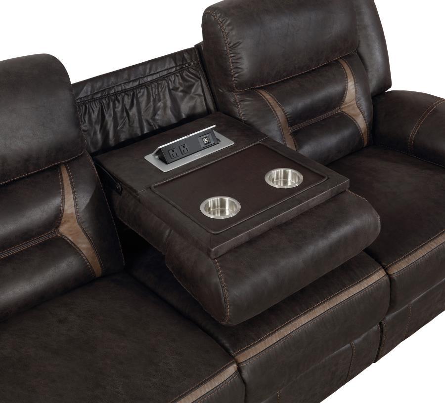 Greer - Upholstered Motion Reclining Sofa CoasterEveryday