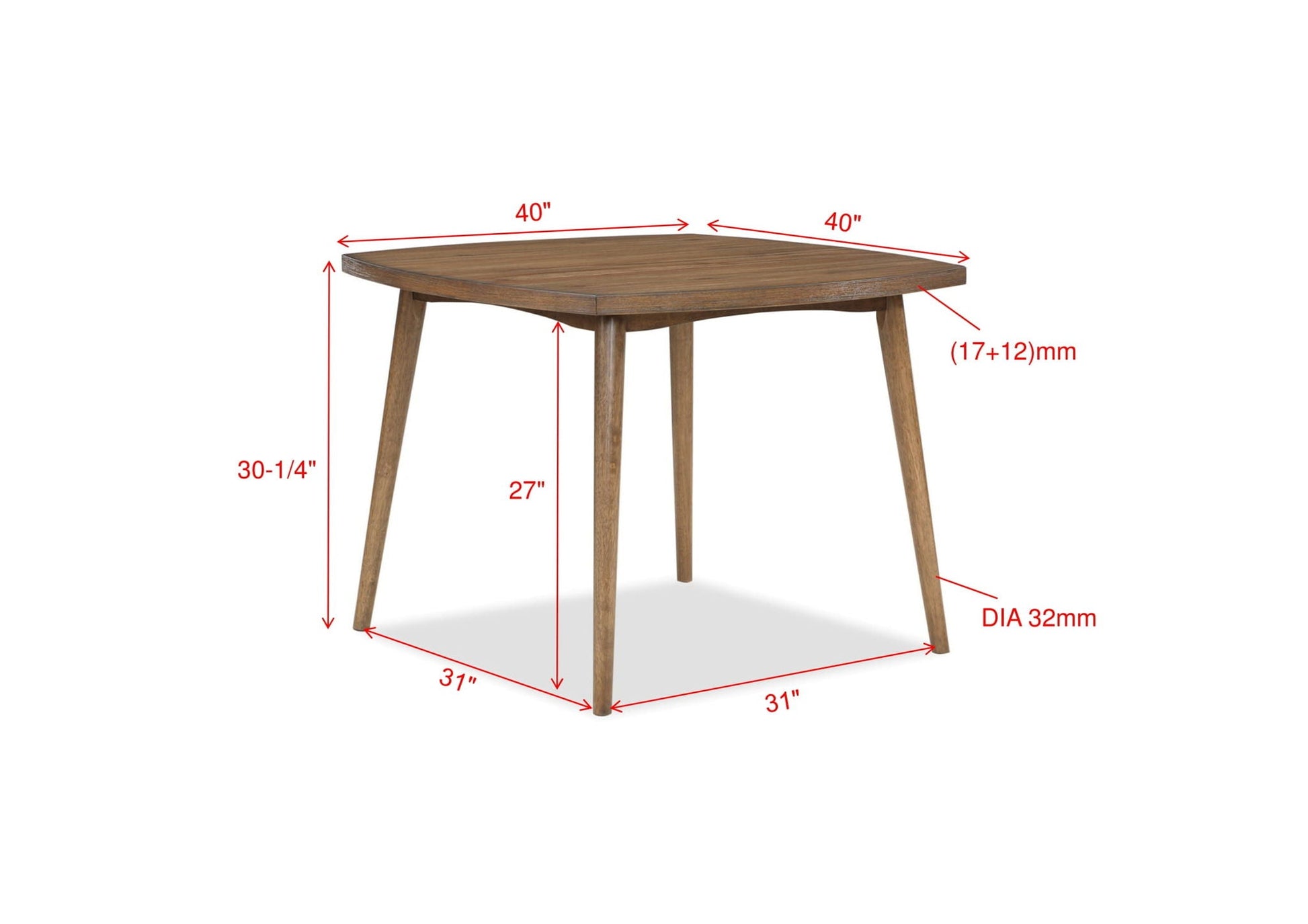 Weldon - 5 Piece Dining Room Set - Brown Crown Mark