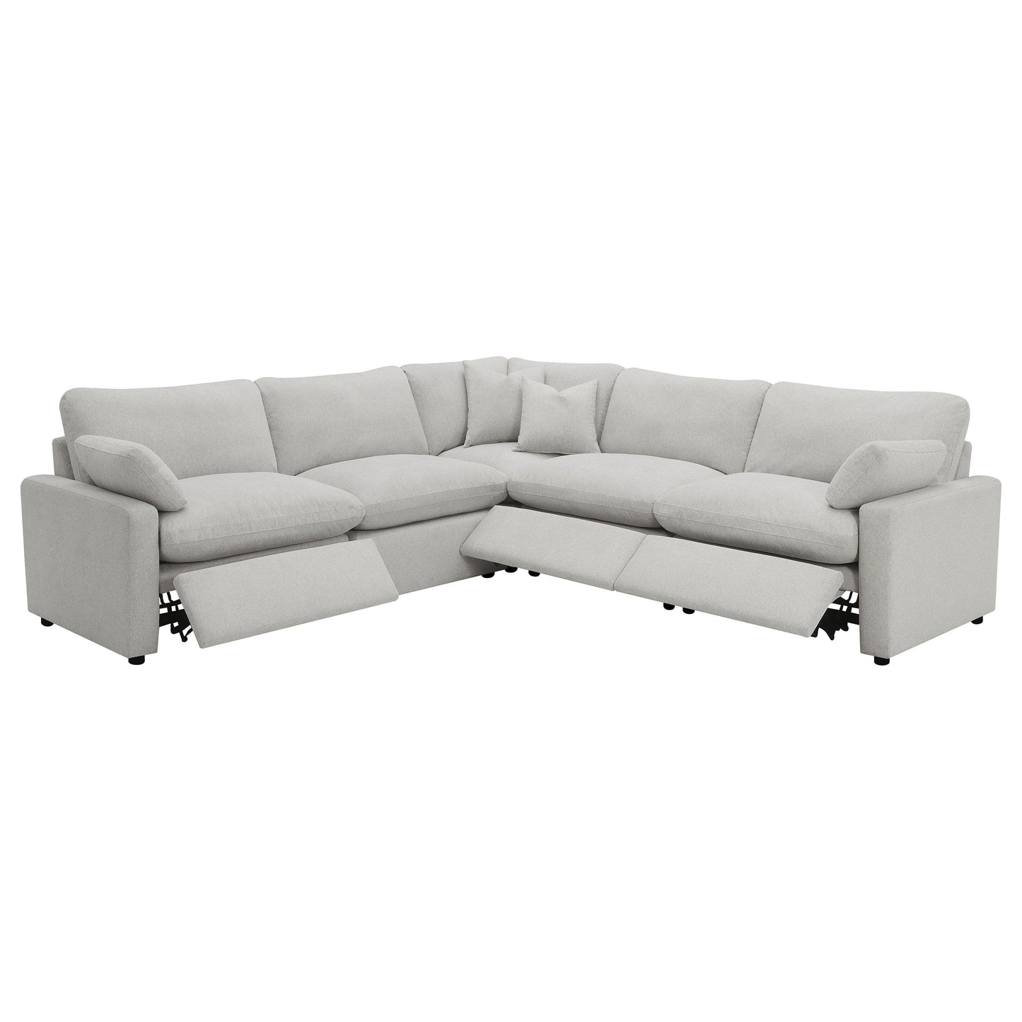 Collins - Modular Power Reclining Sectional Sofa Set - Gray