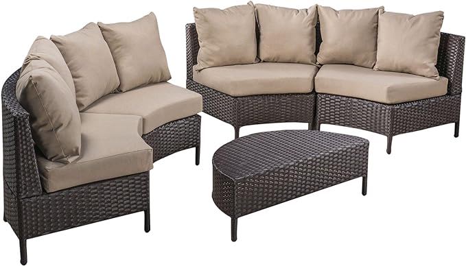 Pt Limon - 5 Pieces Sofa Set - Brown / Beige Noble House