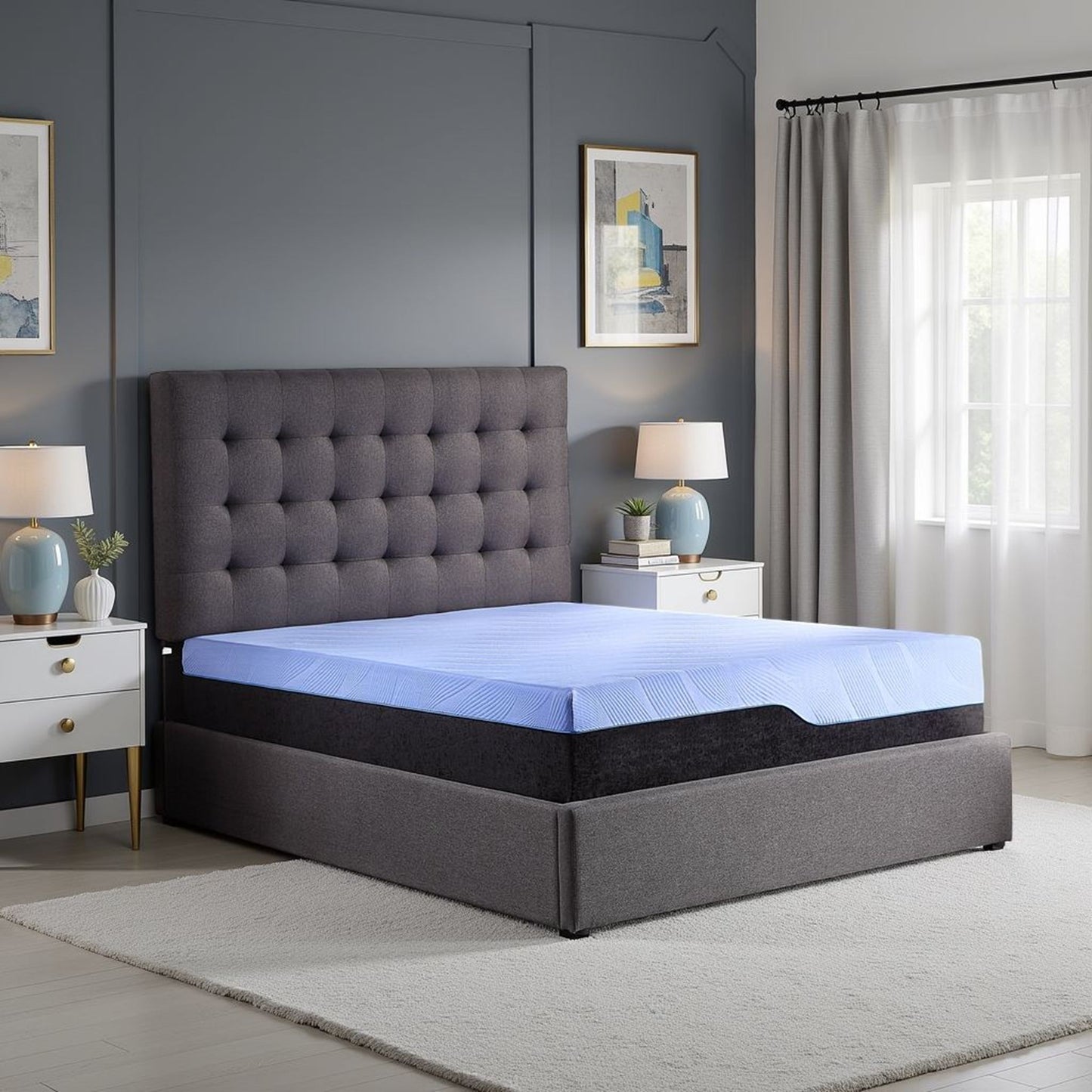 Refresh - 12" Hybrid Cooling Fast Responding Latex Foam And Coil Mattress Remedy Sleep