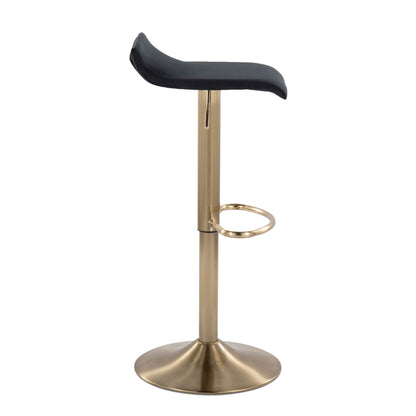 Ale - Contemporary Adjustable Height Barstool With Swivel With Oval Footrest (Set of 2) Lumi Source