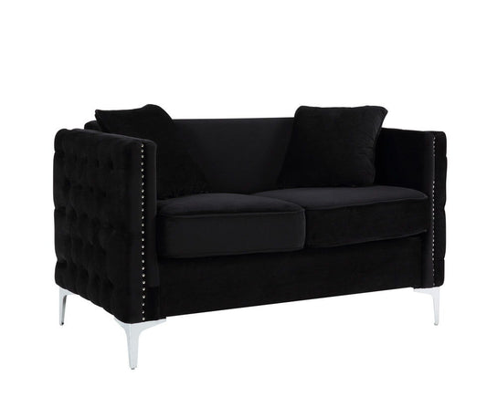 Bayberry - Velvet Loveseat With 2 Pillows Lilola Home