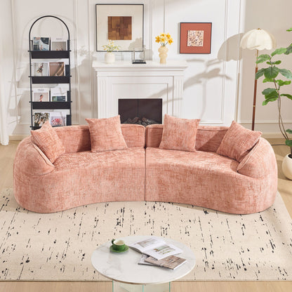Curved Compressed Sofa, Nordic-Style Design For Living Room Home Essentials