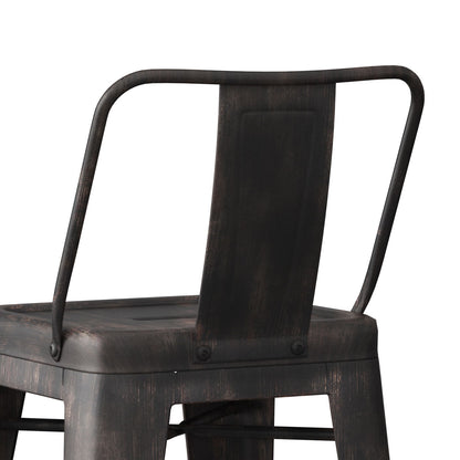 Rayne - Curved Back Metal Stool (Set of 2) Simpli-Home