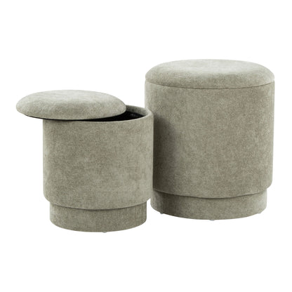Marla - Upholste Contemporary Ottoman Set Lumi Source