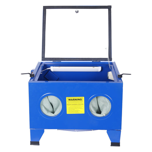 Bench Top Portable Sand Blaster Cabinet Kit 25 Gallon With 80 Psi Capacity - Blue Daily Nest