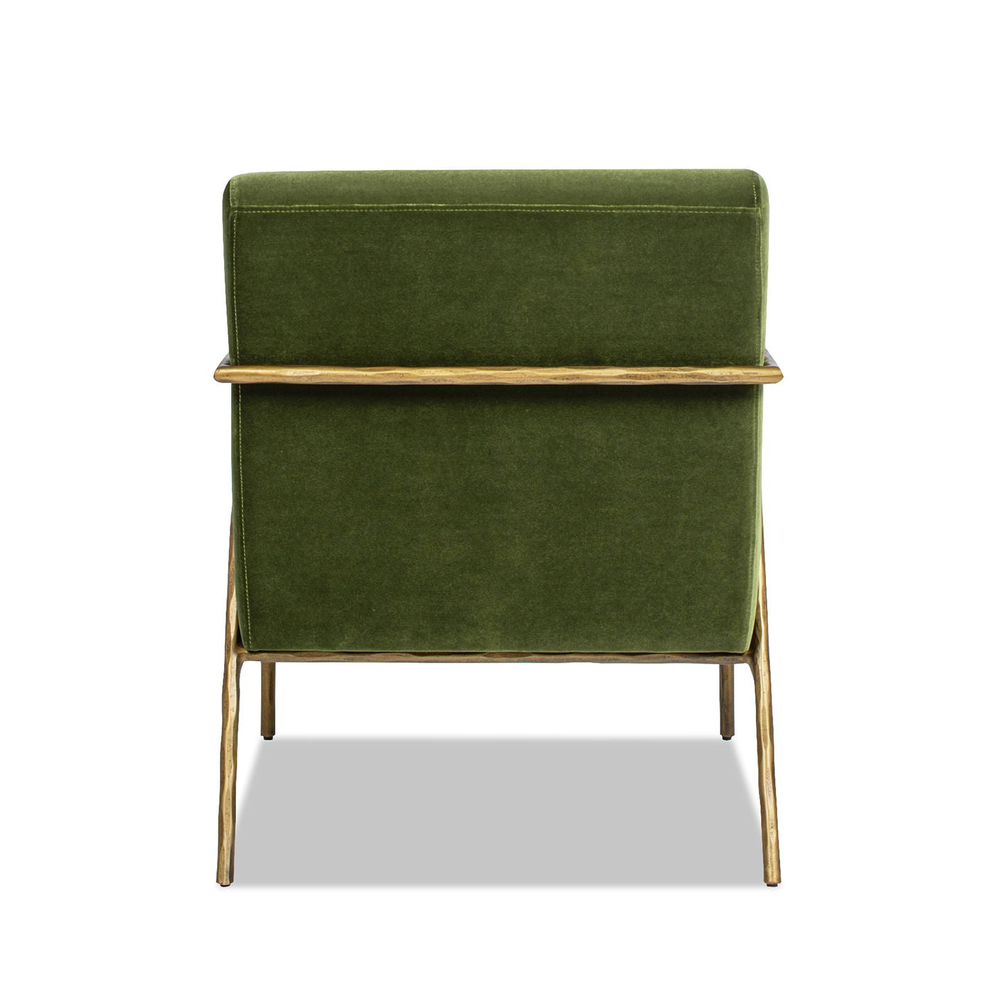 Aerin - Hammered Brass Upholstered Accent Arm Chair Jennifer Taylor Home