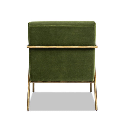 Aerin - Hammered Brass Upholstered Accent Arm Chair Jennifer Taylor Home