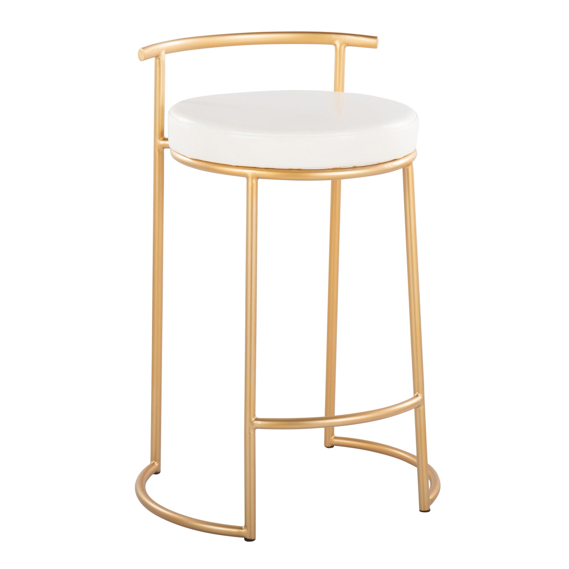 Fuji - Round Contemporary Fixed Height Counter Stool (Set of 2) Lumi Source