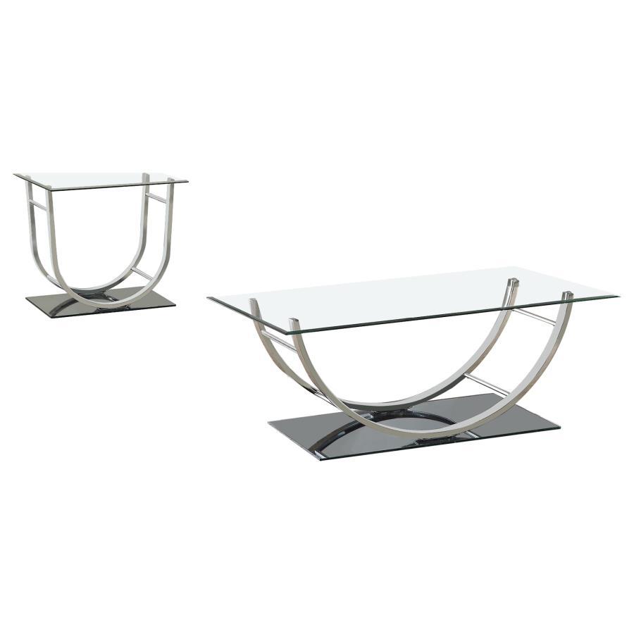 Danville - Glass Top Coffee Table Set Coaster Fine Furniture