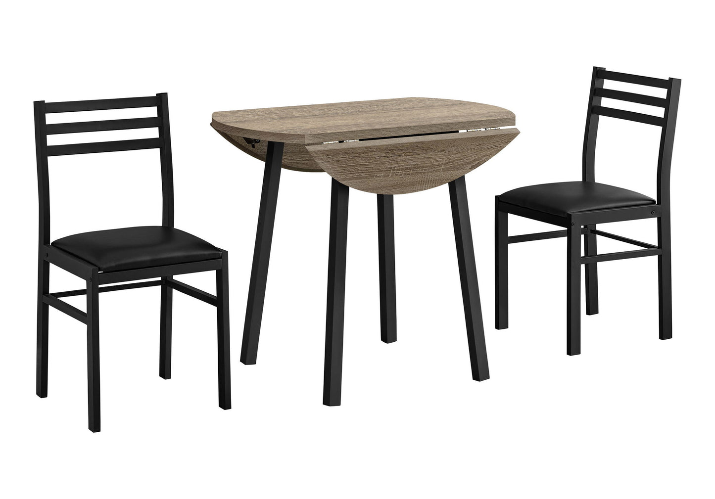 3 Pieces Dining Table Set, Small, Drop Leaf, Contemporary & Modern 8th Street