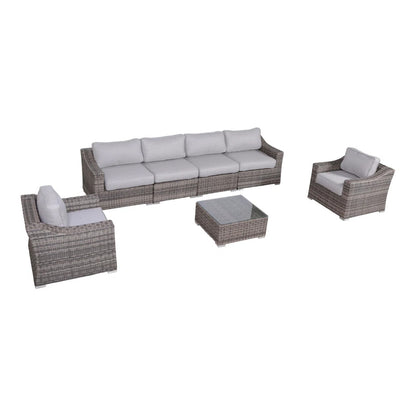 Outdoor Wicker Conversation Set With Cushions, All Weather LSI Patio Furniture