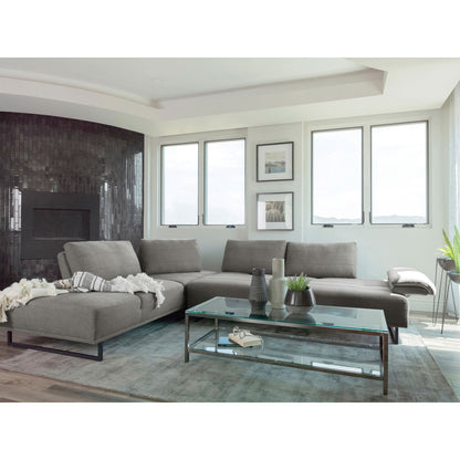 Harnal - L-Shape Sectional Adjustable Back Comfort Focused Sofa - Taupe Furniture Max