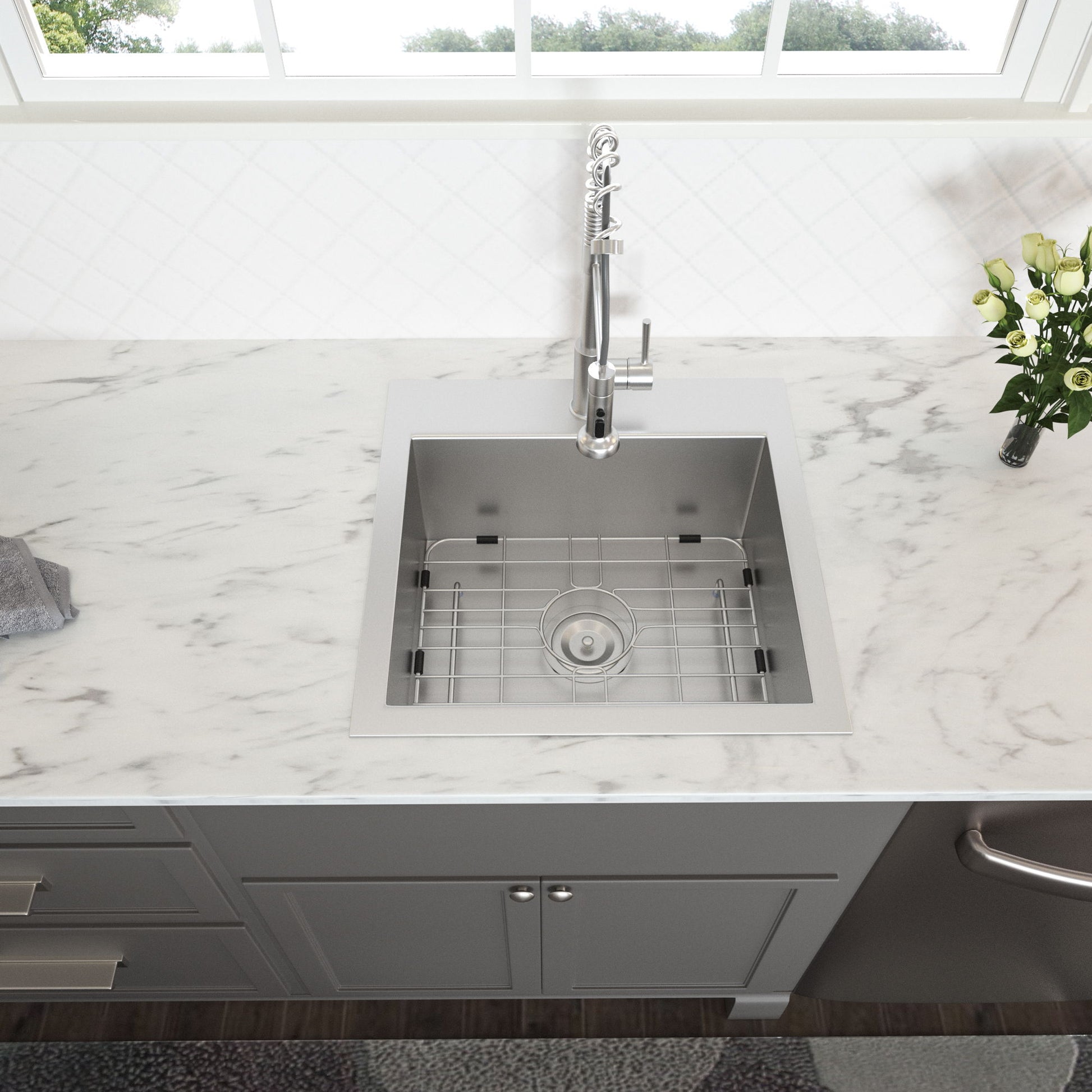Stainless Steel Drop In Kitchen Sink, Topmount Daily Nest