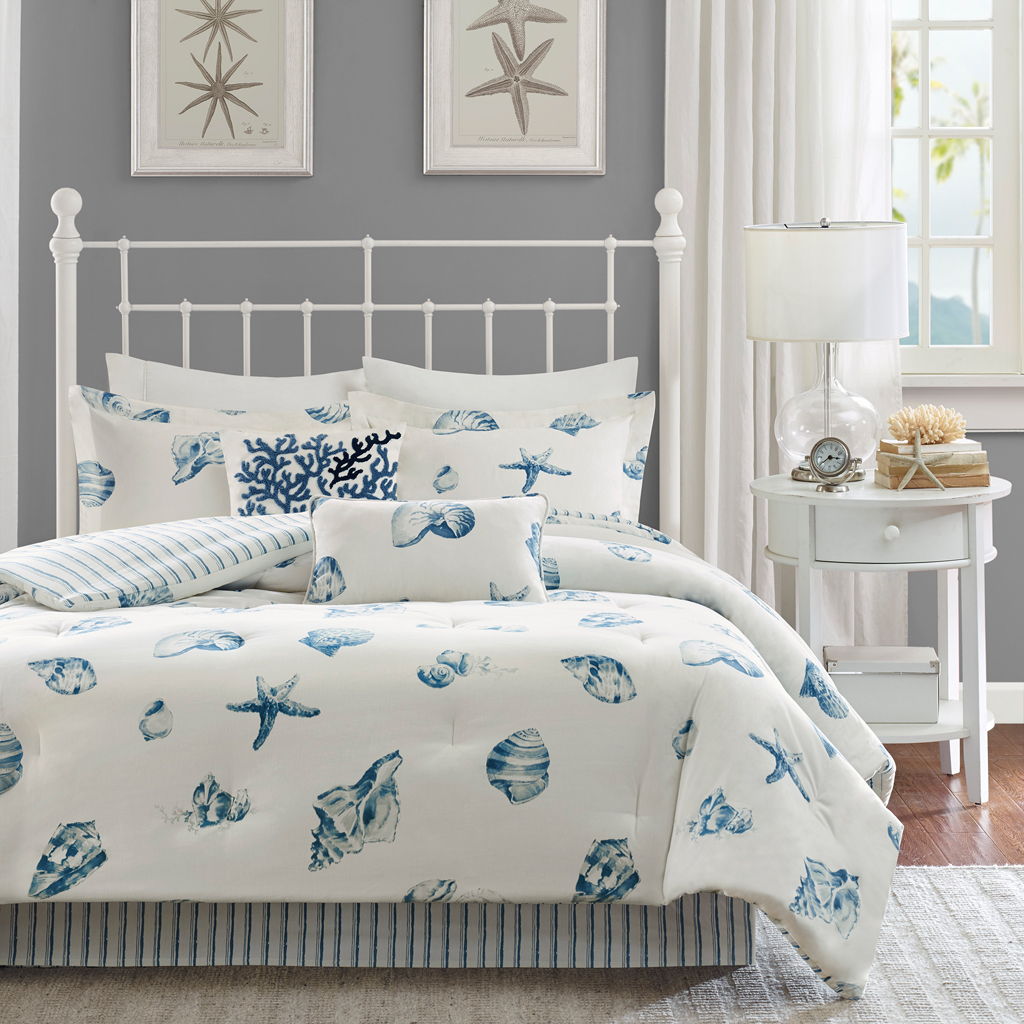 Beach House - California King Comforter Set - Blue