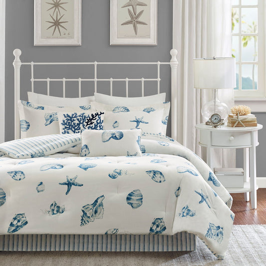 Beach House - California King Comforter Set - Blue