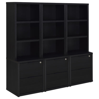 Geary - 3 Piece Wall Unit Bookcase Set With USB Storage Furniture Max