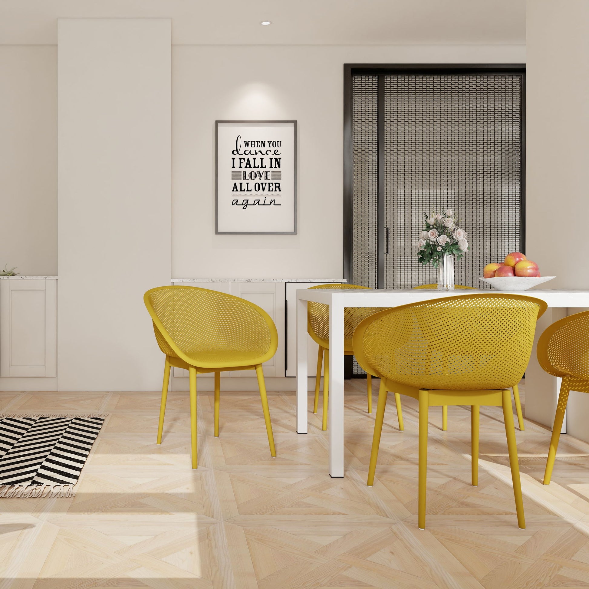 4 Pack Lounge Chair Set With Long Table Home Essentials