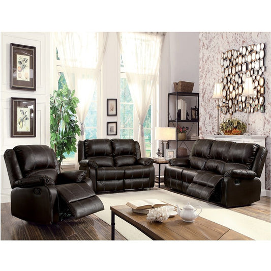 Zuriel - Synthetic Leather 3 Piece Living Room Recliner Set Acme