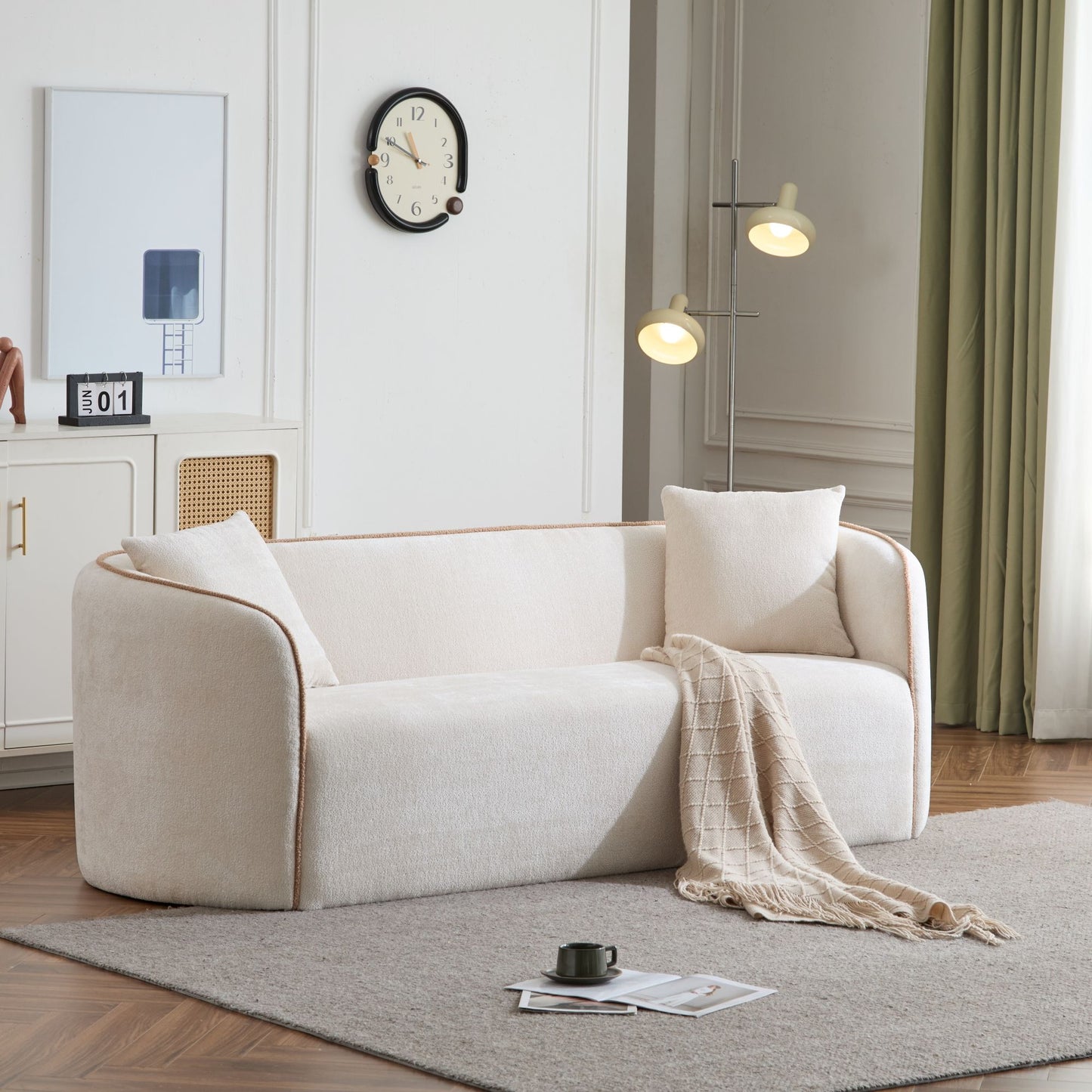 Coral - Curved Sofa, 3 Seater Noble House