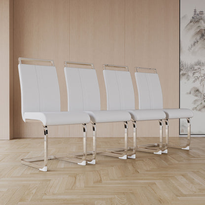 Modern Dining Chairs With Padded Seat, High Back Home Essentials