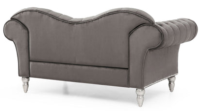 Elegant Round Arm Loveseat Glory Furniture