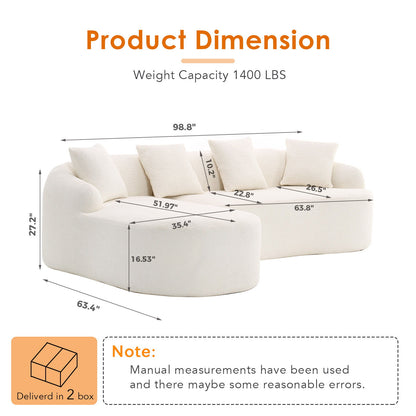 Combined Sofa With 4 Pillows Home Essentials