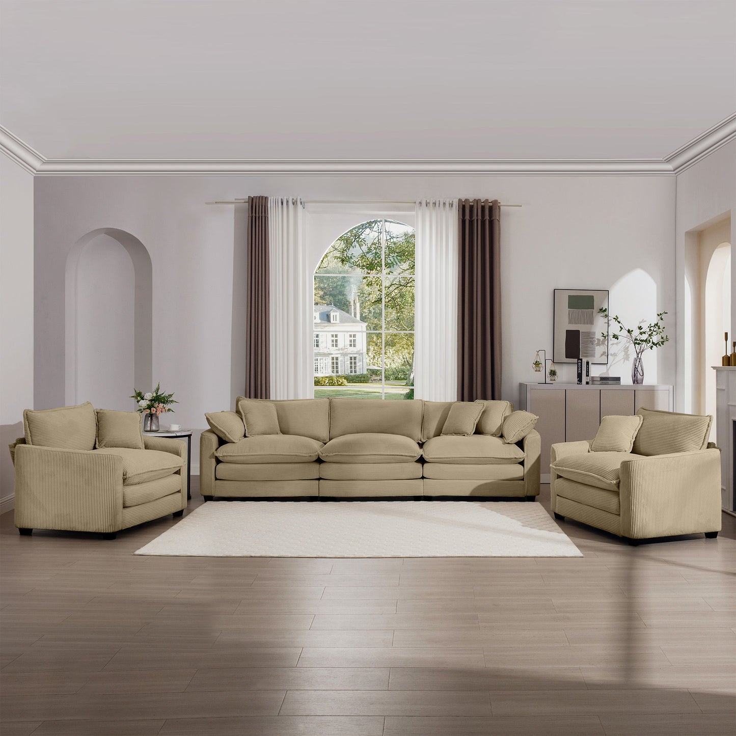 Elegant Oversized Sectional Sofa Set With Deep Seats And Flexible Layout Home Essentials