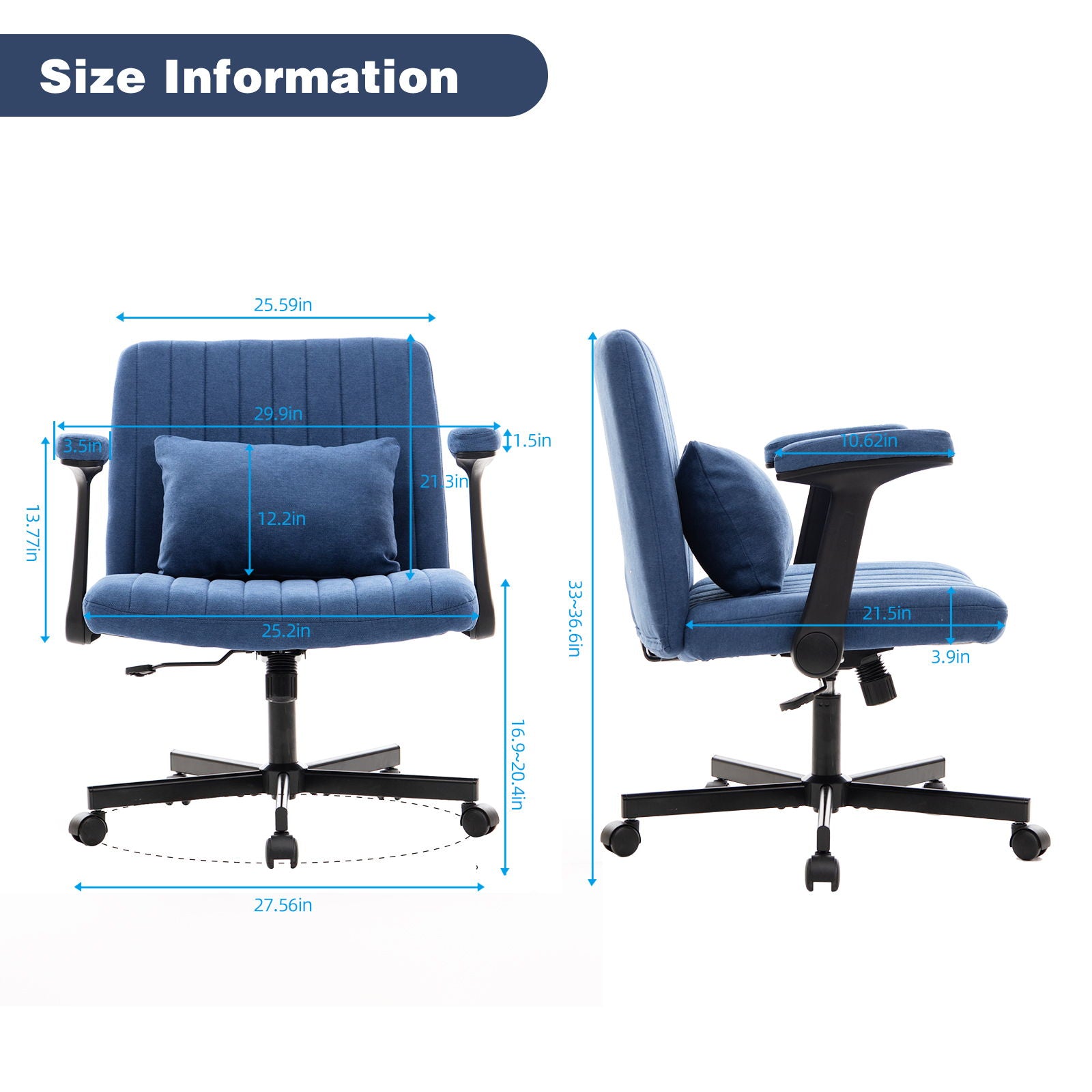 Criss Cross Armrest Office Chair With Wheels Home Essentials