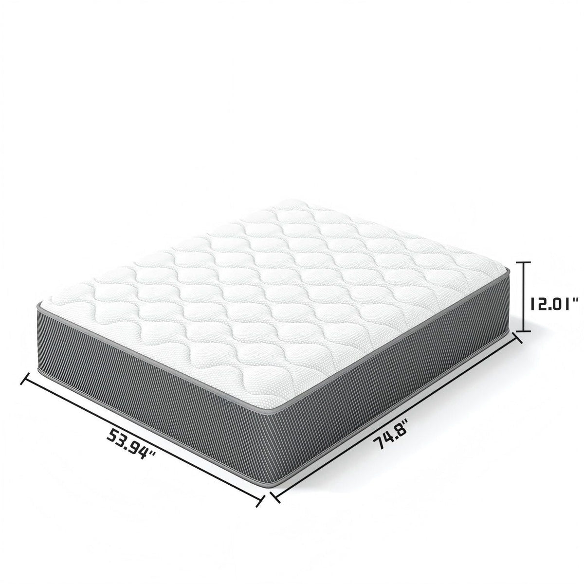 12" Hybrid Mattress With Individual Pocket Coils, Memory Foam Daily Nest