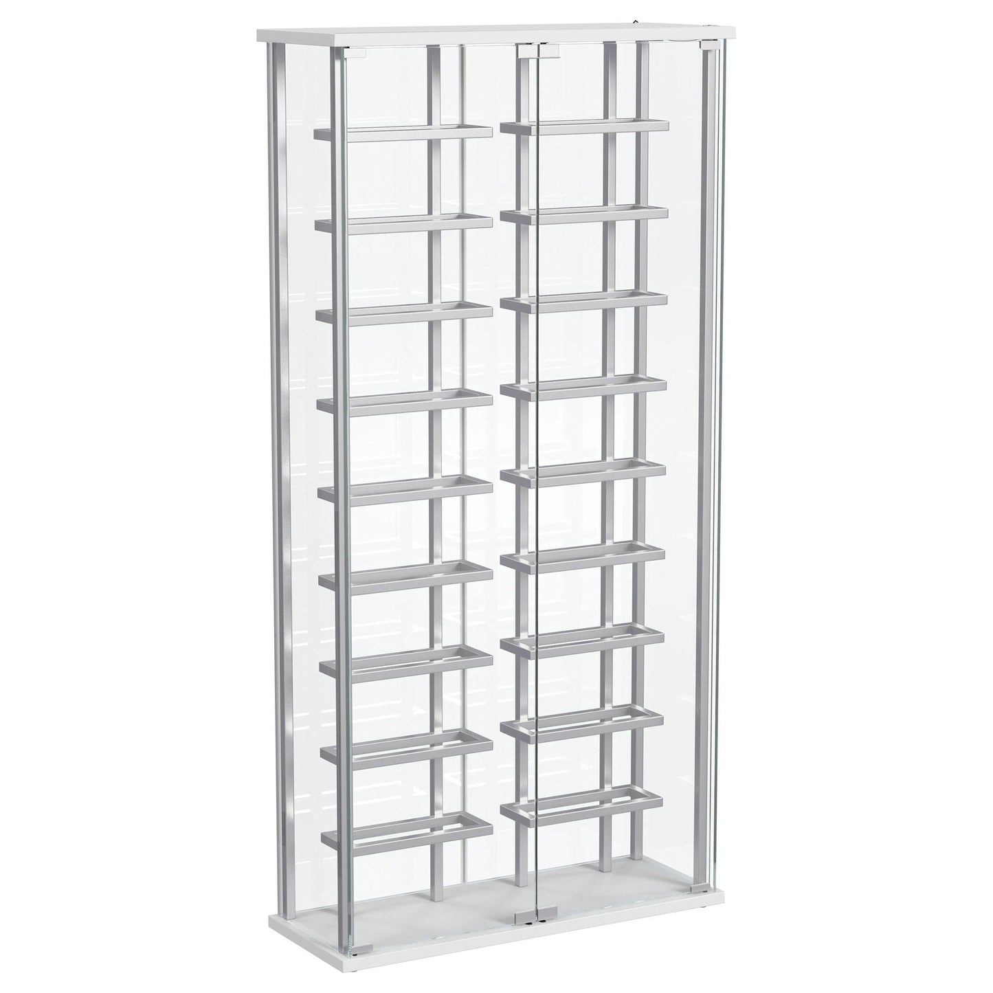 Montara - Tempered Glass Wine Storage LED Curio Cabinet - Chrome Coaster Fine Furniture