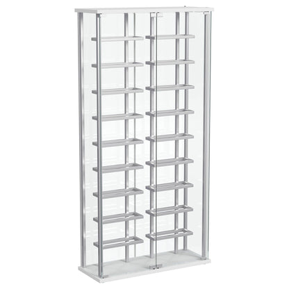 Montara - Tempered Glass Wine Storage LED Curio Cabinet - Chrome Coaster Fine Furniture