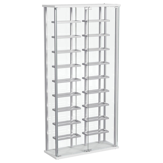 Montara - Tempered Glass Wine Storage LED Curio Cabinet - Chrome Coaster Fine Furniture