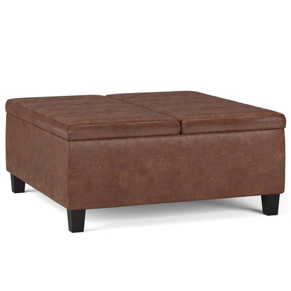 Ellis - Coffee Table Storage Ottoman Contemporary Design Simpli-Home