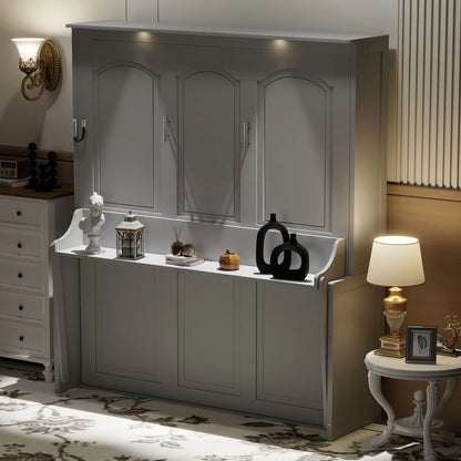 Murphy Bed With Desk, LED Lights & USB Charging Station Dreamland