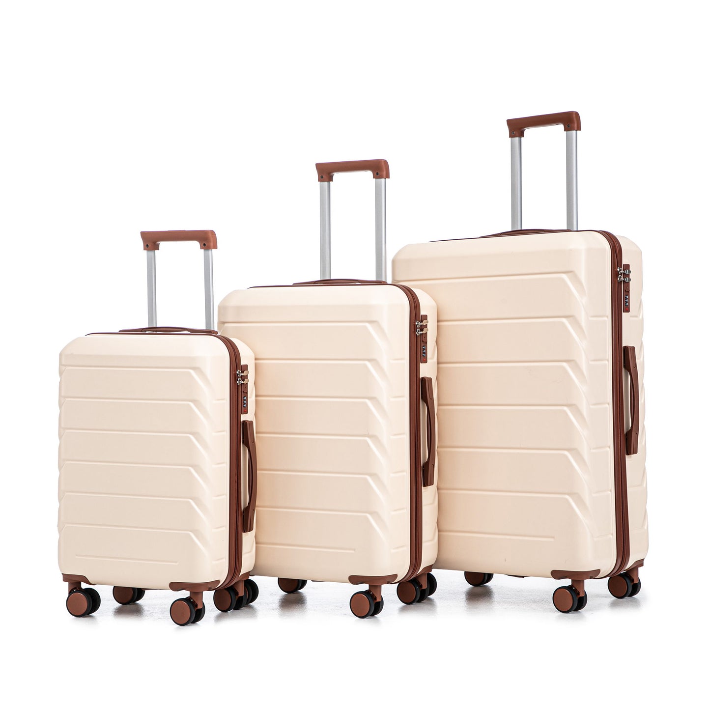 3 Pieces Set 20" / 24" / 28" Spinner Wheel Luggage With Combination Lock Daily Nest