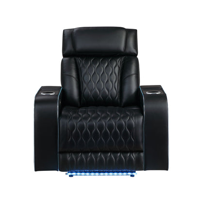 Electra - Power Recliner With Power Headrest, Massage, LED Lighting And USB Control Matrix Furniture Group