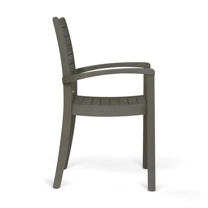 Outdoor Dining Chair, Stacking Design For Patio Noble House