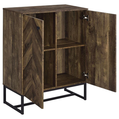 Carolyn - 2 Door Engineered Accent Wood Cabinet - Rustic Oak CoasterEveryday