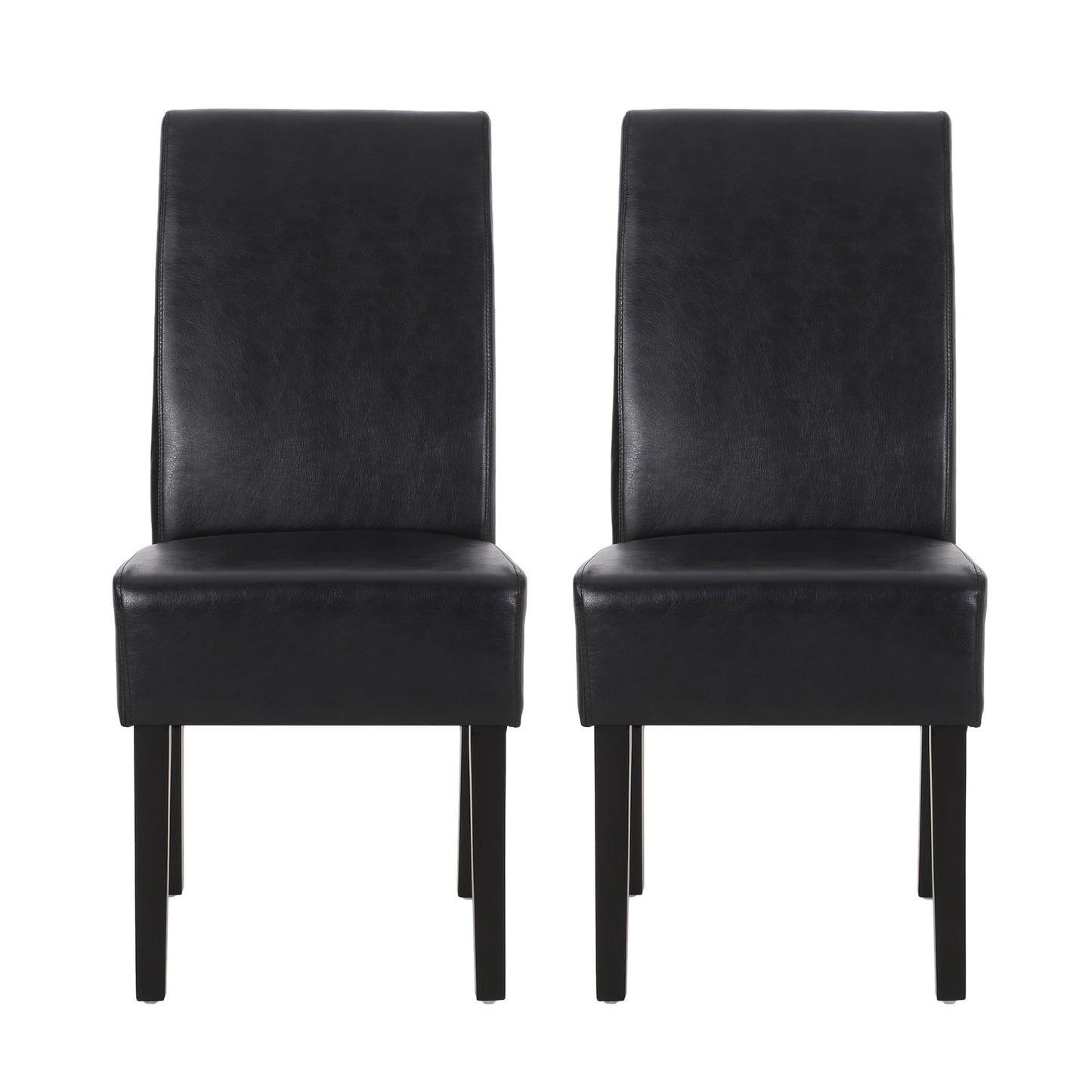 Contemporary Dining Chair With Rubberwood Legs (Set of 2) Noble House
