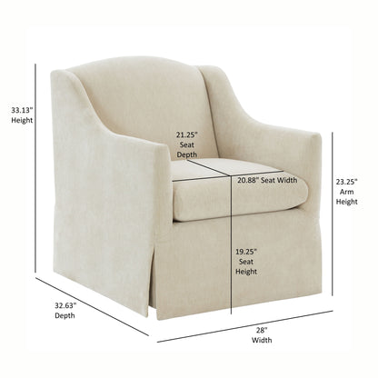 Luisa - Skirted Swivel Accent Chair Ridgecrest Home