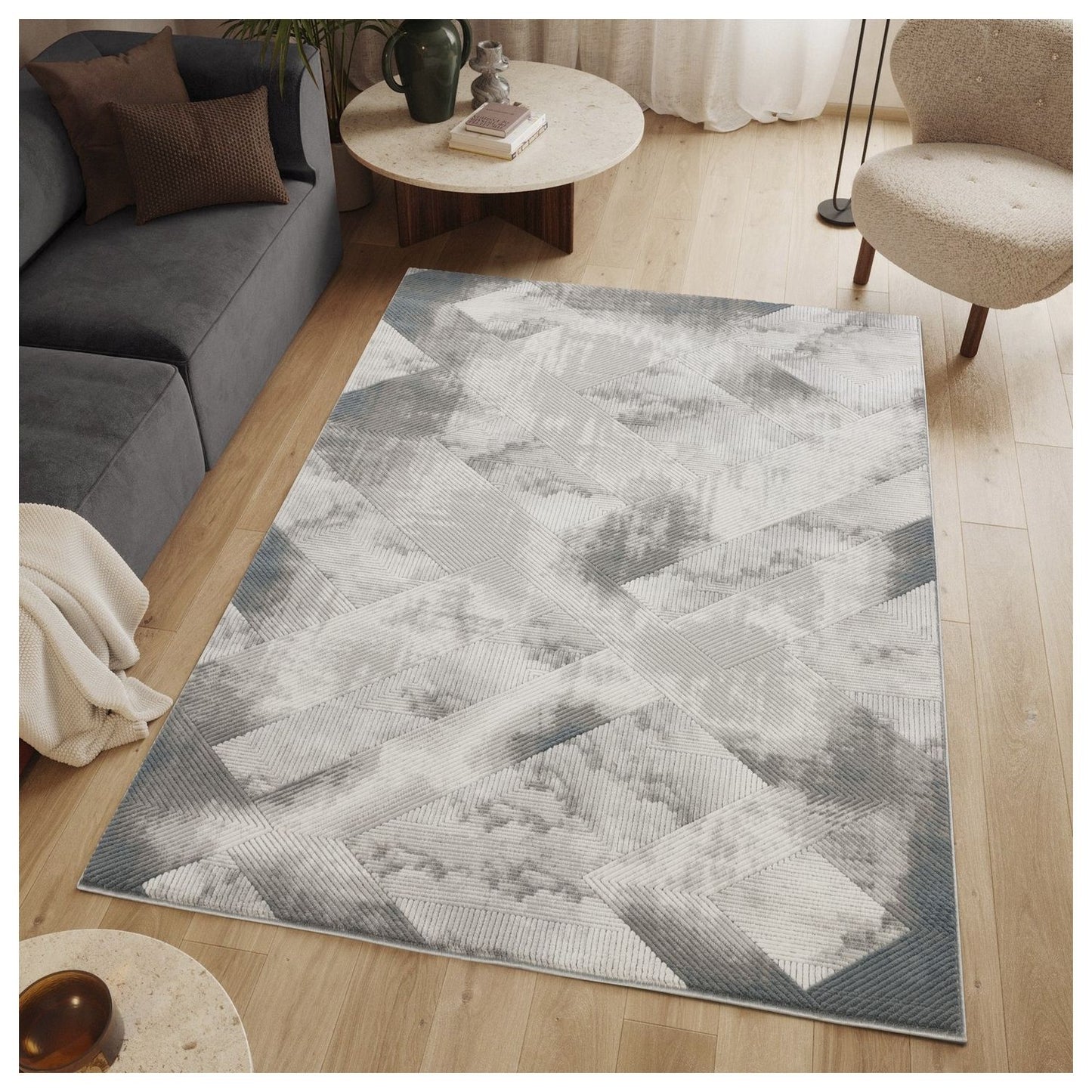 Geometrix - Contemporary Rug With 3D Effect Icona Home Decor